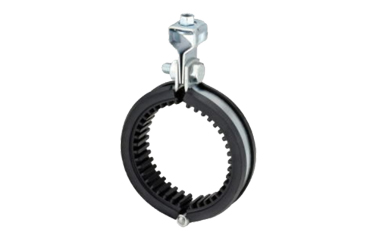 A10180 アカギ 防振CL吊ロック付 (外面被覆鋼管用の防振補助吊バンド/10mmゴム付)(電気亜鉛めっき仕上げ)